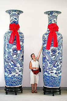 Über 2m hohe Vasen aus Jingdezhen
